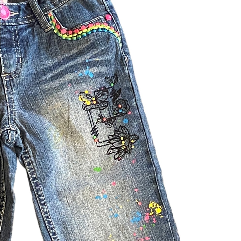 {So} Peace Graffiti Girls Jeans - Picture 5 of 7